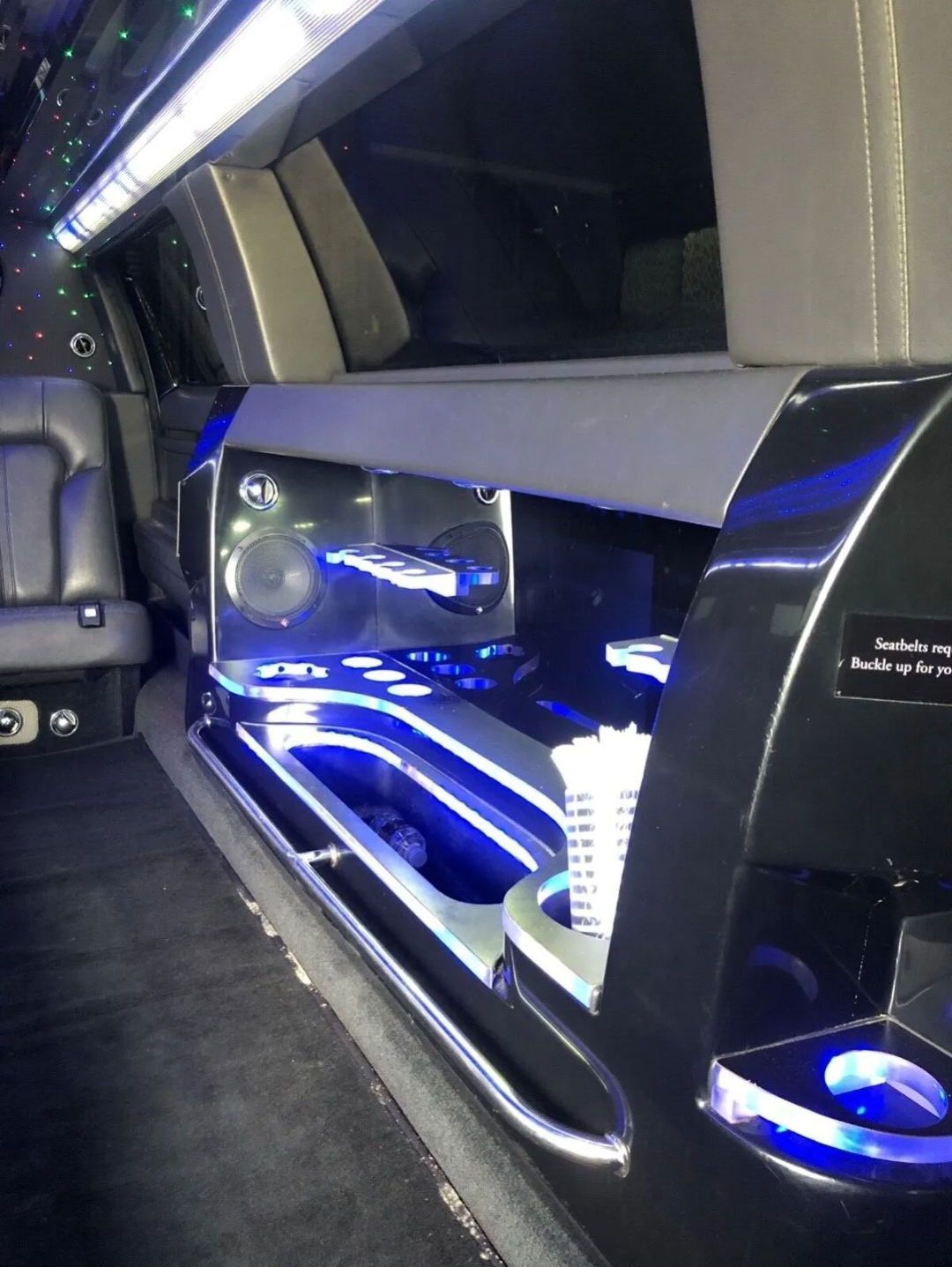 Inside feature of limousine