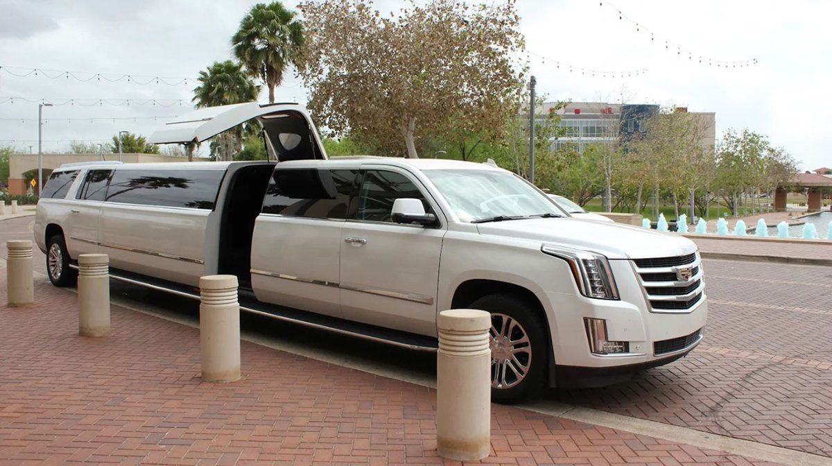 White limousine right door open