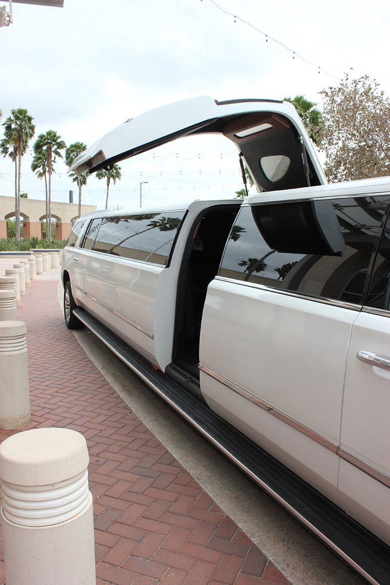 White limousine door open