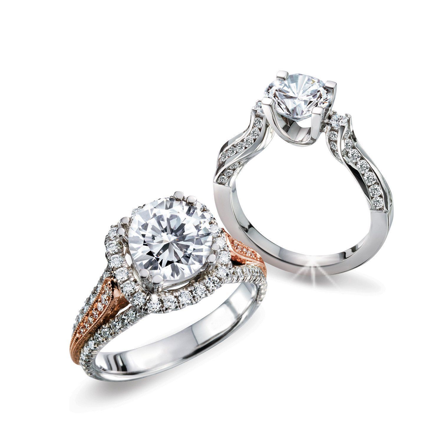 Beautiful wedding rings with diamonds