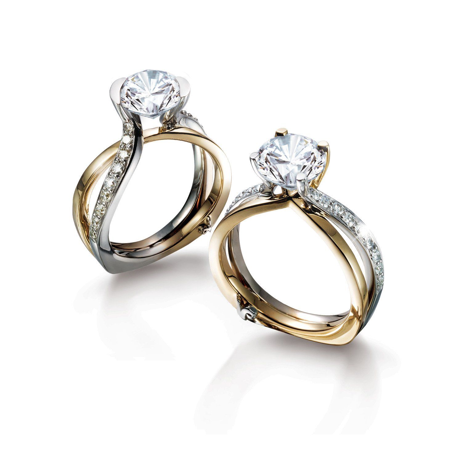 Beautiful wedding rings with diamonds