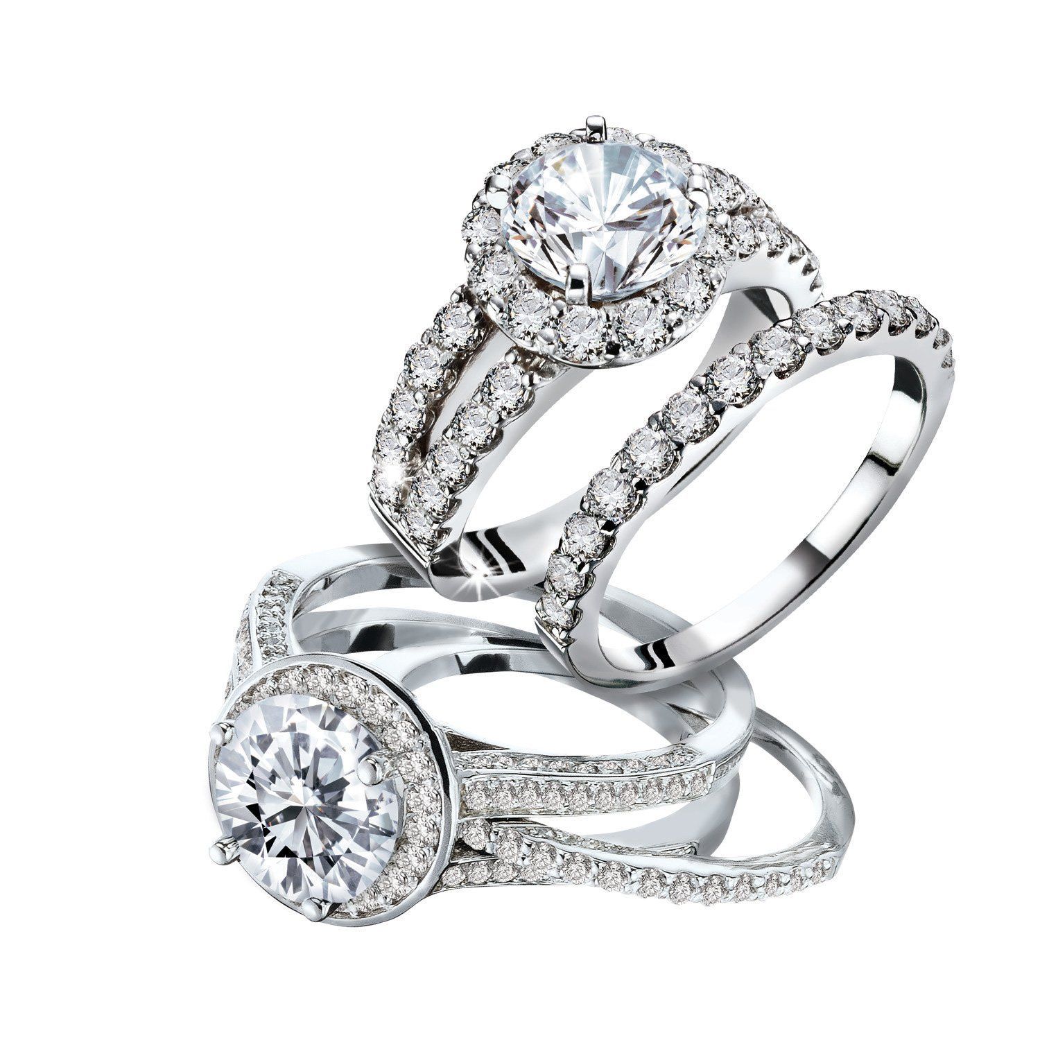 Beautiful wedding rings with diamonds