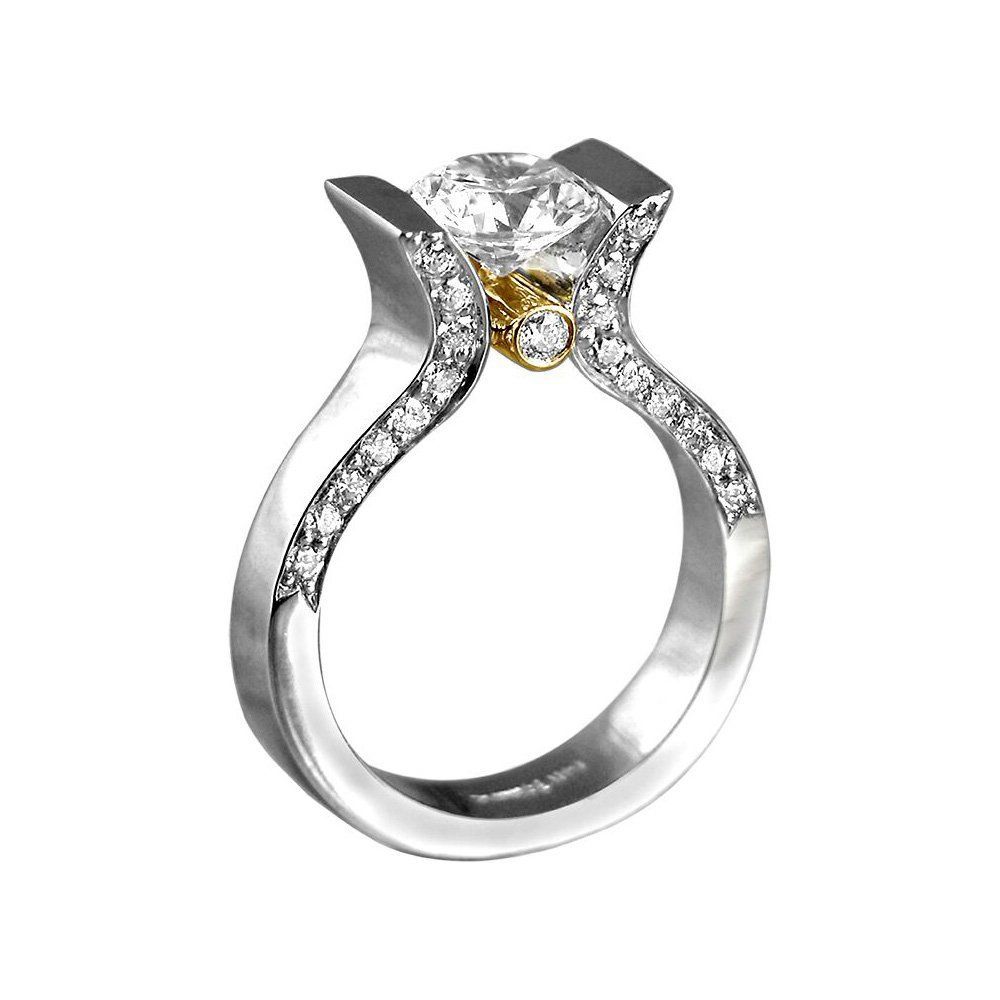 Elegant wedding ring with diamonds