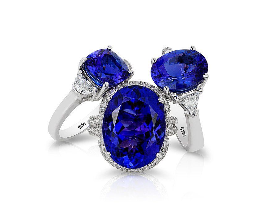 Rings with beautiful blue stones