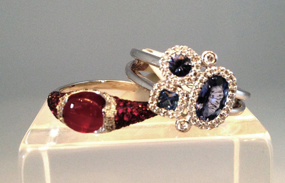 Beautiful rings with different stones on it