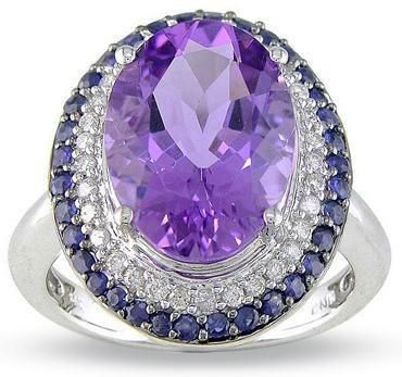 Purple amethyst ring