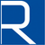 White stylized “R” logo on a blue background