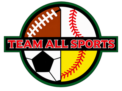 Team All Sports logo with football, baseball, soccer ball, and softball in a four-quadrant circle