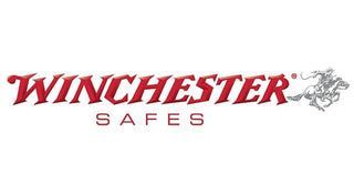 Winchester Safes logo: Red cursive text with cowboy graphic on white background.