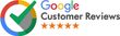 Google Customer Reviews logo with checkmark and five stars.