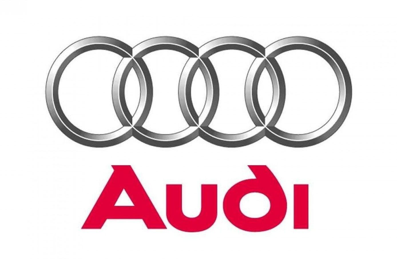 The audi logo is shown on a white background.