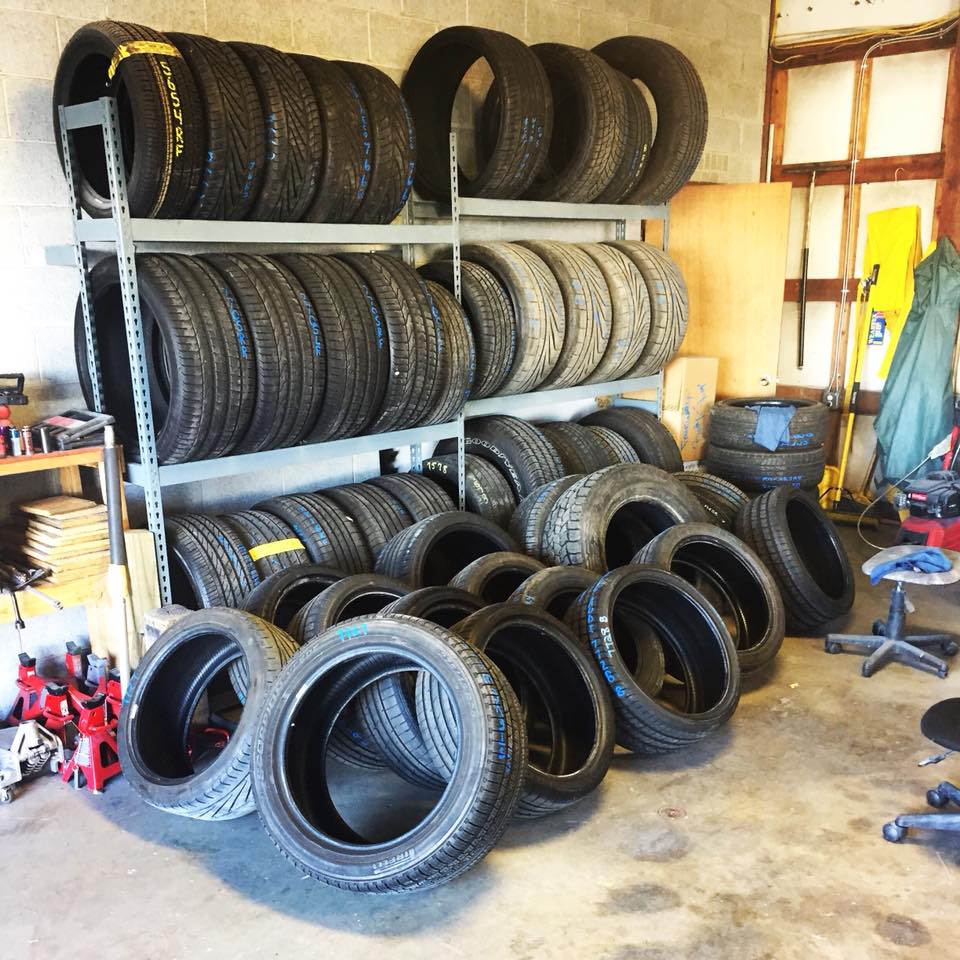 tires on display