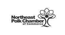 Northeast Polk Chamber of Commerce logo with text and stylized tree graphic.