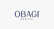 Obagi Medical logo in navy blue, text on white background.