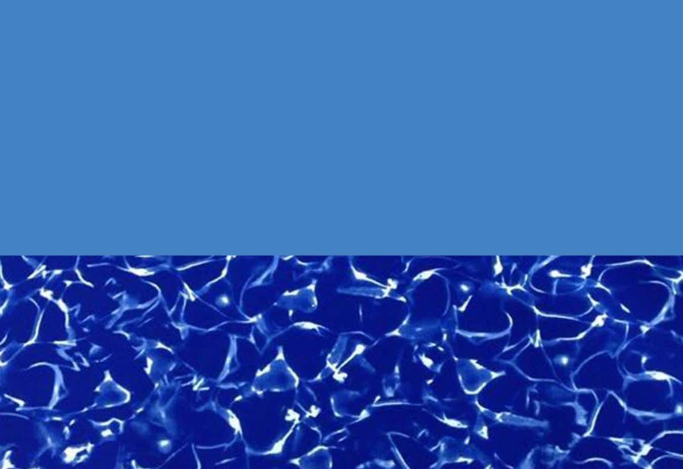 Blue water ripples beneath a plain light-blue sky or background.