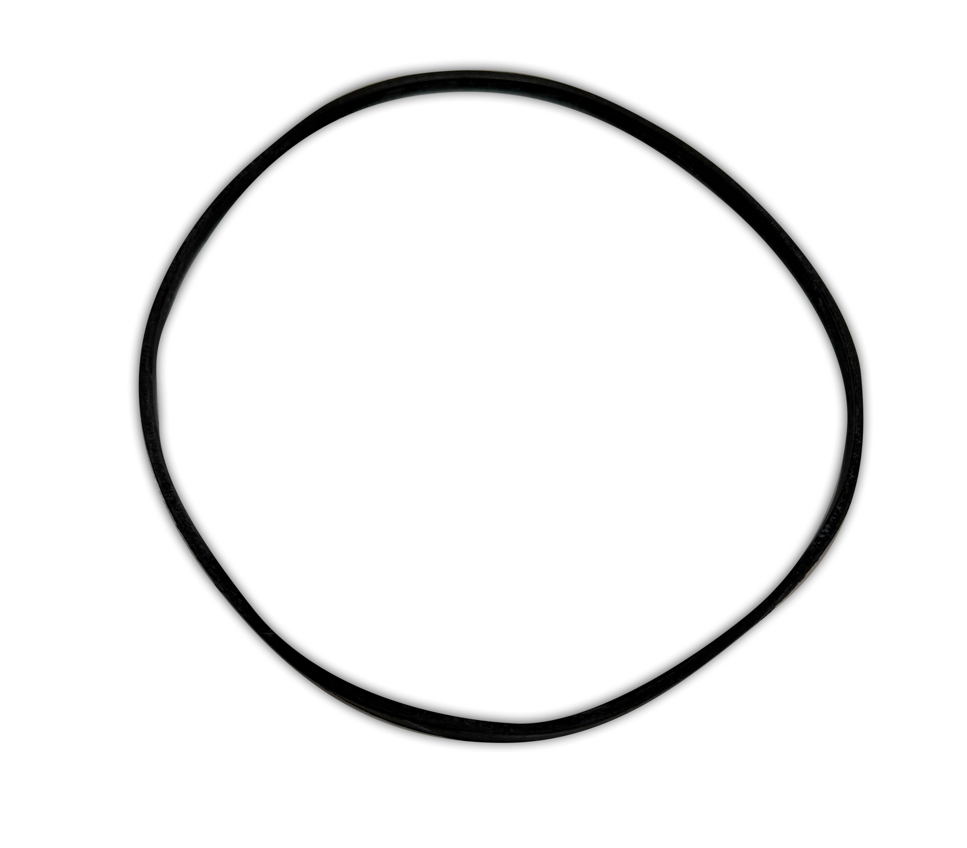 Black hand-drawn oval outline on a white background