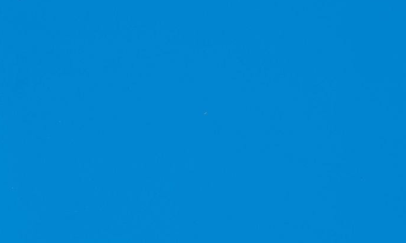 Solid blue background with a slightly darker blue horizontal band near the center.