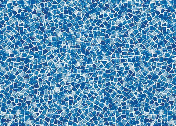 Blue mosaic tile background with irregular white grout lines