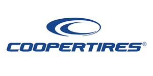 Cooper Tires logo in blue with stylized oval emblem
