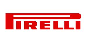 Red Pirelli logo on a white background