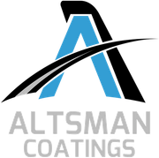 Logo for Altsman Coatings: Blue and black "A" with a swoosh, company name below in grey.