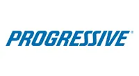 Progressive Insurance logo: blue text on a white background.