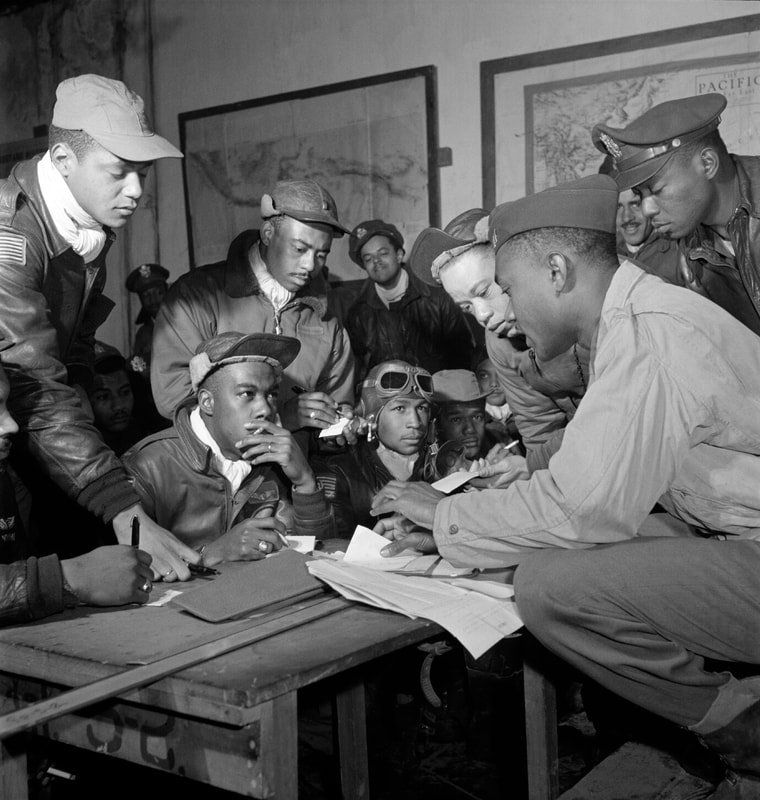Tuskegee Airmen at Ramitelli, Italy - March 1945