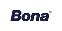 Dark blue Bona logo on a white background.