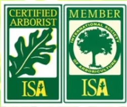 A certified arborist , isa , and texas oak wilt qualified logo