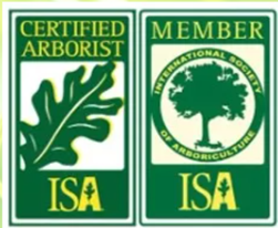 A certified arborist , isa , and texas oak wilt qualified logo
