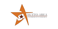 A logo for the hutto area chamber of commerce
