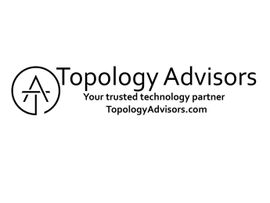A black and white logo for topology advisors , a trusted technology partner.