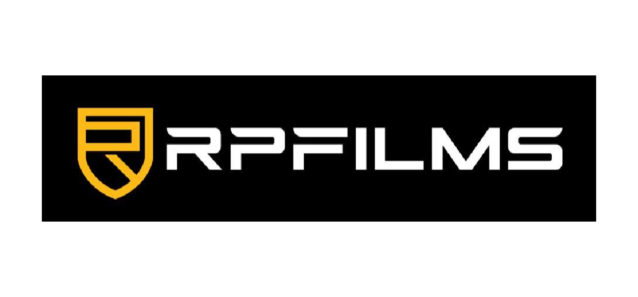 RP Films logo: gold shield with 