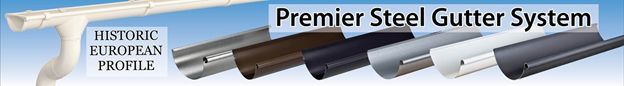 A picture of a premier steel gutter system