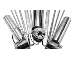 A bunch of metal pipes and a roll of solder