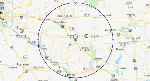 Simmons Roofing, LLC radius map