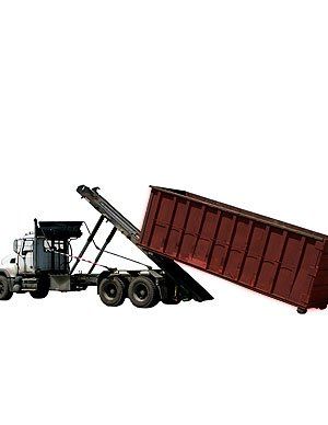 Roll off container with truck