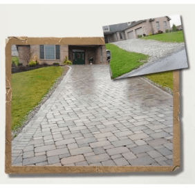 driveway before and after