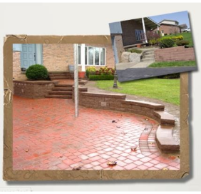 retaining walls before and after