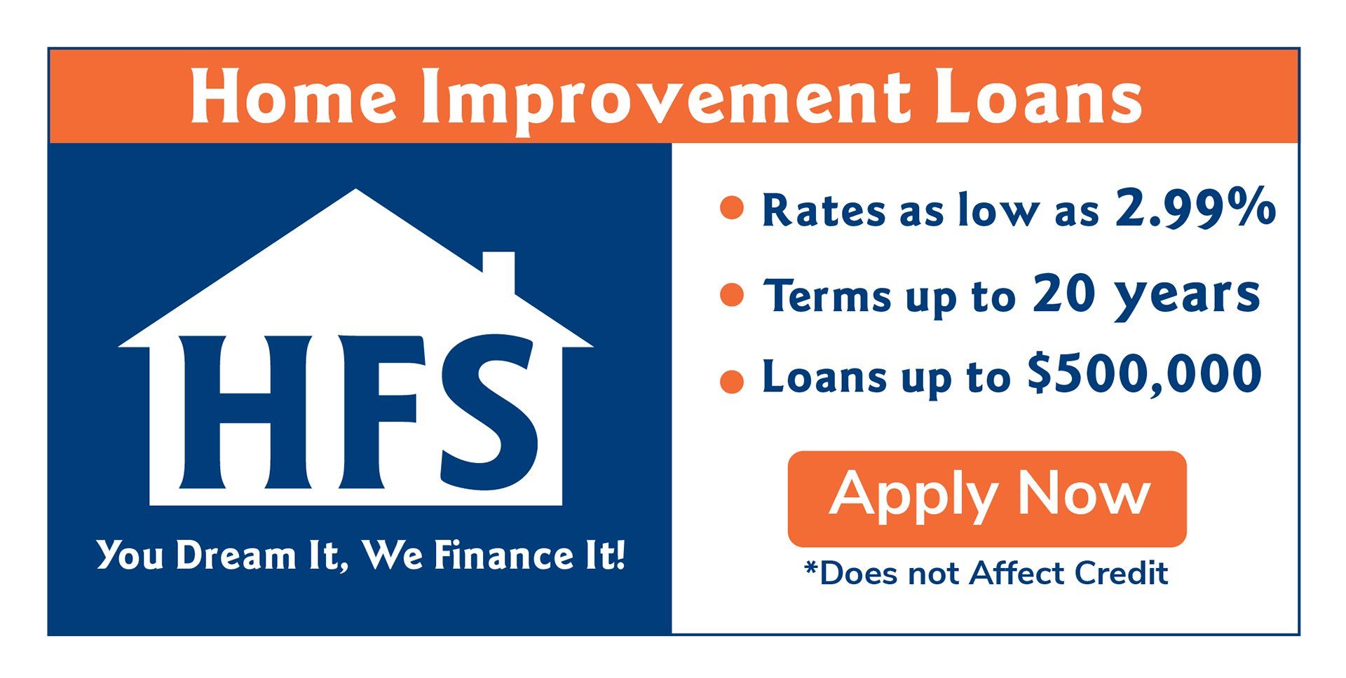 Home Improvement Loans Application Button