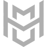 Gray stylized monogram of the letters "HM" and "U," stacked vertically.