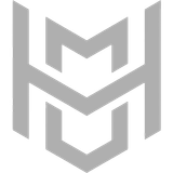 Gray stylized monogram of the letters "HM" and "U," stacked vertically.
