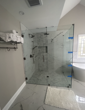 bathroom glass enclosure