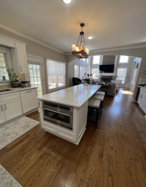 house interior with white countertop