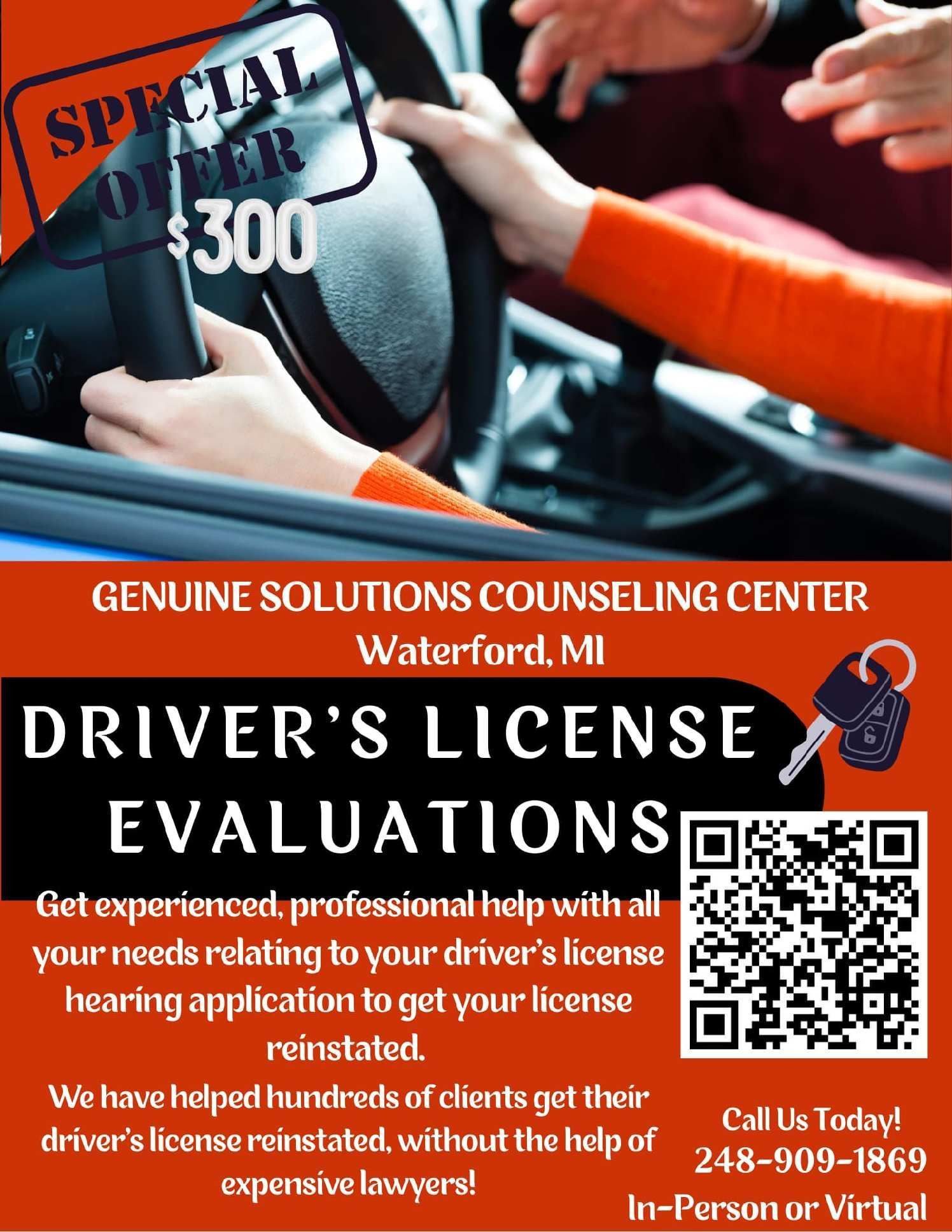 An advertisement for genuine solutions counseling center in Waterford, MI