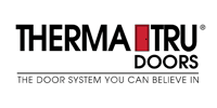 Therma-Tru Doors logo with a red door graphic. Text: 