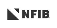 Logo for the National Federation of Independent Business (NFIB). Dark gray geometric shape and text.