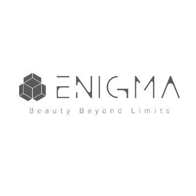 Logo for Enigma: geometric cube with text 
