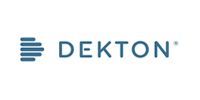Dekton logo: horizontal lines to the left of the word 
