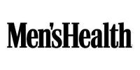 A black and white logo for men 's health magazine.